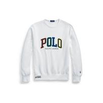 Polo Ralph Lauren Ss23 raidės logotipas siuvinėtas apvalia iškirpte ilgomis rankovėmis džemperis vyriškas džemperis baltas MNPOKNI16822700-100 XL