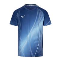 Mizuno Quick-Dry Tampri Kvėpuojanti Sportinė Trumpomis Rankovėmis Marškinėlių Viršutinė Dalies Unisex Žvaigždėta Mėlyna C2CA53Z726 XS