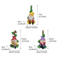 Nykštukų grupės Bonsų dekoracijos Pakabukų rinkinys Dervos Sodo fėjos statulėlė Kabantis aksesuaras A trio of dwarfs playing