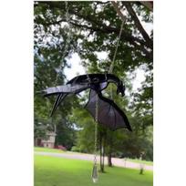Iron Dragon Hanging Ornament: Metal Flying Dragon Pendant