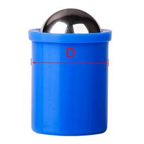 10pcs Dia2~12mm Brass/Stainless Steel/POM(White&Blue) Spring Loaded Plunger Locating Press Fit Ball Plunger Ball Spring Plunger D4 (10pcs) mėlyna