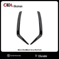Ford Mustang S650 Wind Deflector: Front Bumper Spoiler for 2024+ Models, Black Horse Design Glossy Black [Suitable for Black Horse Edition]