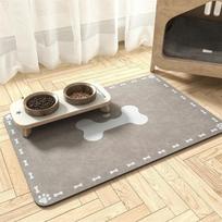 Pet Feeding Mat-Absorbent Pet Placemat Rubber Backing Quick Dry Water Mat For Dog Cat For Food And Water Bowl With Waterproof A34 20X30cm