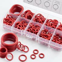 351pcs Silicone O-ring Set, 10 Sizes, Oil and Heat Resistant, Suitable for Cars and Pipelines 1 set