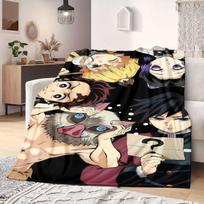 Inosuke Boar Rush Flannel Blanket Warm,Comfortable,Suitable for Bedrooms,Sofas,Beds,Chairs,Picnics,Travel 75x90cm