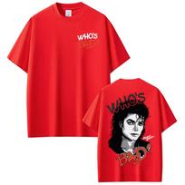 Michael Jackson King of Pop Bad Era Merch Tee Shirt Unisexs Clothing Fashion Classic Tshirt Hip Hop Casual Cozy Oversized T Shirt S