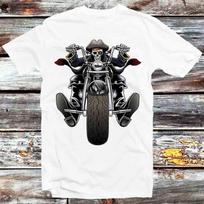 Skull Biker Pirate Harley Motorbike Ride Bike T Shirt Mens Womens Tees Top B557 4XL