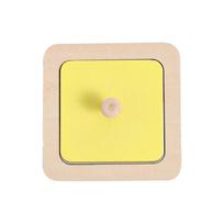 Baby Montessori Mirror Puzzle Busy Board Wooden Toys Children Early Educational Sensory Toy For Toddler Preschool Teaching Aids yellow