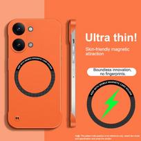 Magnetic Wireless Charging Phone Case for Xiaomi Poco X8 Pro Max 5G Thin Frameless Luxury High Qualtiy Hard PC Mobile Back Cover Poco X8 Pro Max orange