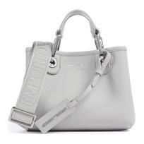 Emporio Armani Polished Silver Metal Accessories Tote Bag Women Tote Bags Light-Gray EW000382-AF12036-M8118 Basic Set (Bag+Dust Bag)
