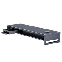 VENIDER Dual-Layer Monitor Riser Stand with USB 3.0 gray