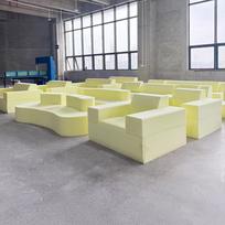 Foshan Sponge Factory-Custom Shape/Size/Density Normal Foam-Compressed Vacuum Roll Packing Hospital Hotel Use Sofa/Mattress Use Arbitrary - Selection geltona