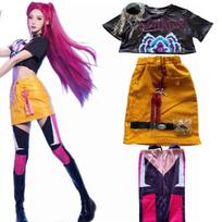 Kostiumas Zoey Rumi Mira Cosplay Pop Dainininkės Moteriški Helovino Drabužiai su Aksesuarais kid 130 orange