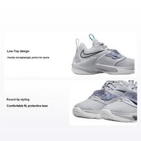 Nike Zoom Freak 3 GS Grey Fog Light Green Spark Kids Sneakers White Cave-Purple DB4158-004 36 gray