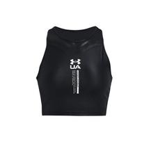 Under Armour Iso-Chill Crop Training Tank Top Women Tops Black 1361151-001 S