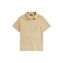 Polo Ralph Lauren Polo Logo Print Pocket Short Sleeve Polo Shirt Men tops Beige 710901044-008 L beige