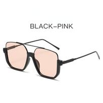 Vintage Oversized Sunglasses Fashion Women Square Shades Eyewear Trendy Popular UV400 Sun Glasses EMA