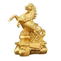 Auksinė Feng Shui žirgo skulptūra 2026 m. Zodiako žirgo statulėlė Kinų Naujųjų Metų Zodiako Palaiminimo Atminimo dovana
