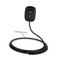 DC 12V Universalus automobilio jungiklis Lipnios tipo perjungimo jungiklis su kabeliu 50cm Rūko žiedui, važiavimo žibintams, neoniniams žibintams black