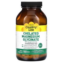 Country Life Chelated Magnesium Glycinate 400mg 180 Tablets (133mg per tablet) 180 pcs - 1 ea