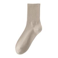 Long Stockings Men's Pure Cotton Anti-odor Spring-autumn Business Formal Tall Socks Without Bones, Anti-bacterial and Anti-odor. 1 pair
