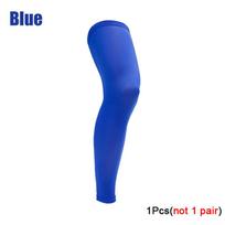 1Pcs Compression Leg Warmers Basketball Football Cycling Socks Knee Calf Sleeves UV Sun Leg Warmers Men Women S mėlyna