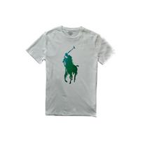 Polo Ralph Lauren Big Pony Logo Print Crew Neck Short Sleeve T-Shirt Men Tops White 710858959-001 L