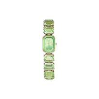 Swarovski Uptown laikrodis Kvarcinis mechanizmas Metalinė apyrankė 23 mm Žalias ciferblatas Atsparus vandeniui iki 50 m Moteriški laikrodžiai 5630834 Green Dial beige