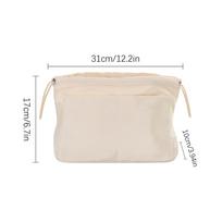 Tote Insert Organizer Inner Compartment Pouch Inner Purse Organizer For Travel Makeup Lipstick Work Women Handbags Tote Backpack smėlis