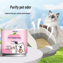 Pet Odor Eliminator: Universal Fragrance for Cats & Dogs - Removes Urine, Feces, Body, & Litter Box Smells 160g Peach Fragrance white