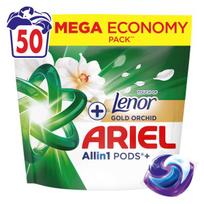 Ariel All-in-1 Pods Touch Of Lenor Gold Orchid Želinės Skalbimo Kapsulės, 50 Kapsulės