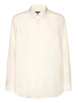Lauren Women - Crepe Shirt - Marškinėliai ilgomis rankovėmis - Kreminė spalva