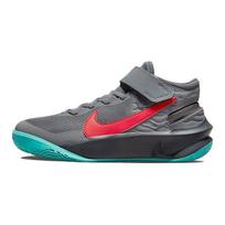 Nike Team Hustle D10 FlyEase GS Smoke Grey Washed Teal Siren Red Kids Sneakers Dark-Smoke-Grey DD7303-008 38.5 gray