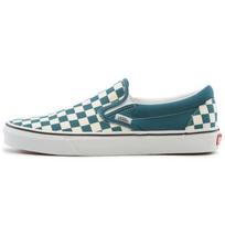 Vans Classic Slip-On Checkerboard - Blue Coral Unisex Sneakers True-White VN0A33TB9EX 35 white