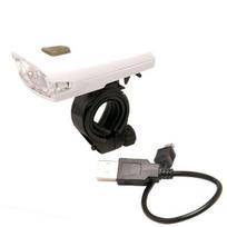 Priekinis dviračio žibintas Aim USB, baltas