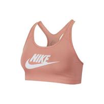 Nike Swoosh Futura Medium Support Fitness Logo Sports Bra Women Sports Bra Quartz-Pink CN5263-606 XS beige