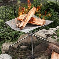 Fire Pit Camping Rack Sturdy Detachable Grill Multifunction Heating Mesh Foldable for Cooking 56x56x43cm
