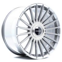 Vesser VSR5 22x10 ET25-60 BLANK Silver Machined Face Alloy Wheel