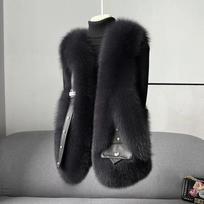 High-end fur all-in-one fur vest women's autumn slimming and age-reducing outer wear short style L juoda