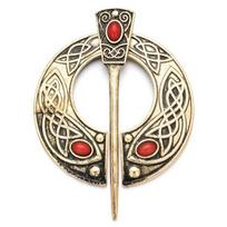 Alloy Viking Brooch Medieval Shawl Cloak Pin Vintage Commercial Norse Scarf Silver/Gold Coat Brooch Pin Clasp Men/Women