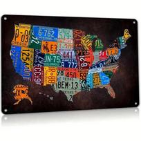 Map Heritage Route 66 Mother Road Guide Aluminum Tin Sign Decorative 20x30 įvairiaspalvis