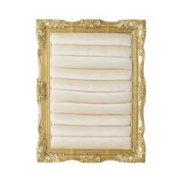 Vintage Photo Frame Style Velvety Jewelry Display Stand For Rings Earrings And Small Accessories With Multiple Color Options balta