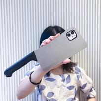 FlsHalloween Fun 3D Frying Pan Kitchen Knife Phone Case For IPhone17 16 15 Pro 14 13 Mini 12 ProMax 11 Pro SE 8 Plus XR XS Cover For iPhone 17Pro
