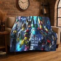 Cartoon R-Robloxs Game Gamer Flannel Blanket Soft Warm Throw Blanket for Bedroom Living Room Bed Travel Camping Picnic Gift 75x90cm