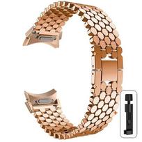 Greitai pritvirtinama nerūdijančio plieno apyrankė be tarpų, skirta Samsung Galaxy Watch 6 Classic 47mm 43mm 4 42 46mm 5 Pro 45mm 40mm 44mm Correa Watch 4 Classic 46mm rožinio aukso spalvos