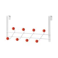 Hooks Over The Door Stoarge Hook Hanging Shelf Organization Hanger for Home Bathroom for Key Umbrella Organizer 1 raudona