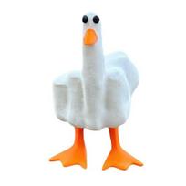 Anties Ornamentas Unikalus Kūrybiškas Juokingas Vidurinis Pirštas Dervos Anties Figūrėlė Namų Biuro Sodo Dekoravimui Duck