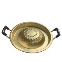 Korėjietiško BBQ geltonas aliuminio grilis ir karštasis puodas 28CM Aluminum Grill beige