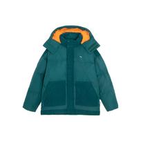 PUMA MMQ Puff Down Jacket With Patchwork Design And Hood Unisex Jackets Christmas-Green 623043-43 L blue