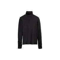 Levis Solid Color High Neck Slim Fit Long Sleeve Sweatshirt Women Tops Black A6888-0000 XS